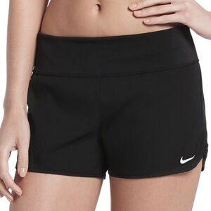 Nike Swim size L black mid-rise Quick Dri 2.5” Inseem mesh lined athletic shorts